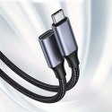 4kom.pl Kabel przedłużacz przedłużka USB-C typ C 3.1 Gen2 Thunderbolt 100W PD 10Gbs 4K 2M Adapter przewód nylon oplot mocny