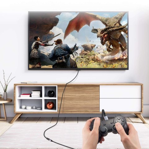 4kom.pl Kabel przedłużacz przedłużka USB-C typ C 3.1 Gen2 Thunderbolt 100W PD 10Gbs 4K 2M Adapter przewód nylon oplot mocny 4kom.pl Kabel przedłużacz przedłużka USB-C typ C 3.1 Gen2 Thunderbolt 100W PD 10Gbs 4K 2M Adapter przewód nylon oplot mocny