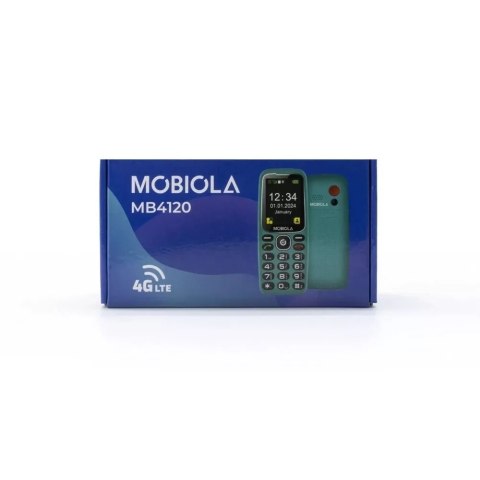 4kom.pl Telefon GSM Mobiola MB4120 4G dla seniora Turkusowy