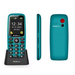 4kom.pl Telefon GSM Mobiola MB4120 4G dla seniora Turkusowy