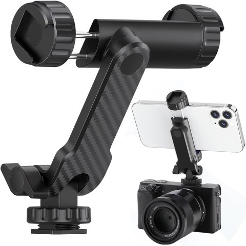 4kom.pl Uchwyt adapter do telefonu na statyw aparat kamerę gwint 1/4 uniwersalny obrotowy selfie Czarny 4kom.pl Uchwyt adapter do telefonu na statyw aparat kamerę gwint 1/4 uniwersalny obrotowy selfie Czarny