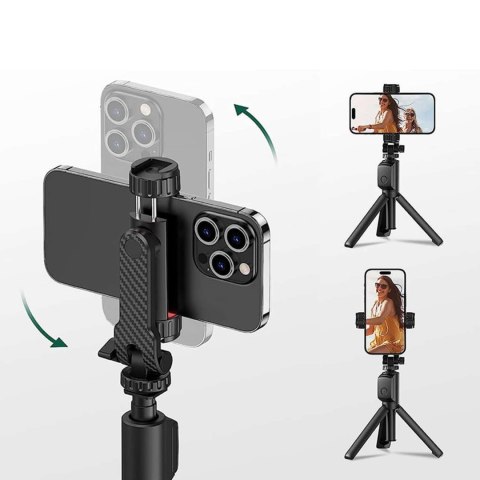 4kom.pl Uchwyt adapter do telefonu na statyw aparat kamerę gwint 1/4 uniwersalny obrotowy selfie Czarny 4kom.pl Uchwyt adapter do telefonu na statyw aparat kamerę gwint 1/4 uniwersalny obrotowy selfie Czarny