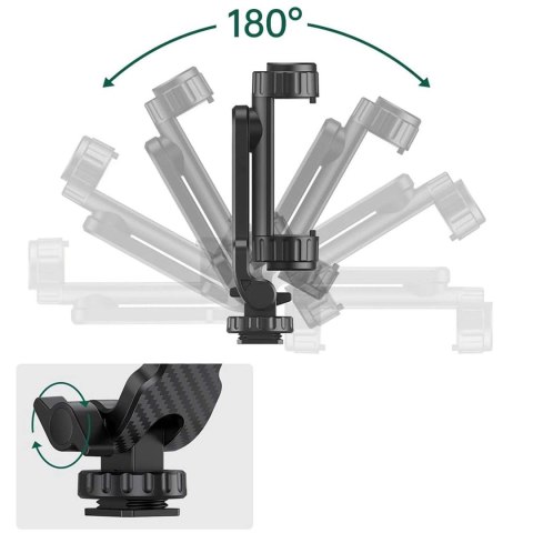 4kom.pl Uchwyt adapter do telefonu na statyw aparat kamerę gwint 1/4 uniwersalny obrotowy selfie Czarny 4kom.pl Uchwyt adapter do telefonu na statyw aparat kamerę gwint 1/4 uniwersalny obrotowy selfie Czarny