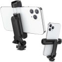 4kom.pl Uchwyt adapter do telefonu na statyw aparat kamerę gwint 1/4 uniwersalny obrotowy selfie Czarny