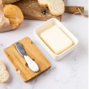 KLAUSBERG MASELNICZKA PORCELANOWA Z NOŻYKIEM KLAUSBERG KB-7785 BIAŁA