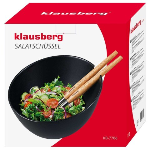 KLAUSBERG PORCELANOWA MISA DO SAŁAT Z PRZYBORAMI KLAUSBERG KB-7786 CZARNA KLAUSBERG PORCELANOWA MISA DO SAŁAT Z PRZYBORAMI KLAUSBERG KB-7786 CZARNA