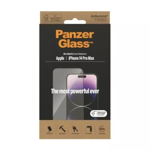 PanzerGlass Szkło PanzerGlass Ultra-Wide Fit do iPhone 14 Pro Max 6,7" Screen Protection Antibacterial 2774 PanzerGlass Szkło PanzerGlass Ultra-Wide Fit do iPhone 14 Pro Max 6,7" Screen Protection Antibacterial 2774