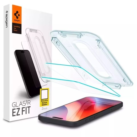 Spigen 2x Szkło Hartowane Spigen Glas.Tr "Ez Fit" 2-Pack do iPhone 16 Pro Clear Spigen 2x Szkło Hartowane Spigen Glas.Tr "Ez Fit" 2-Pack do iPhone 16 Pro Clear