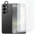 4kom.pl 2x Szkło hartowane na ekran + szkło na obiektyw do Samsung Galaxy S24+ Plus zestaw szkieł ochronnych Clear Set