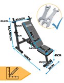 E-hurtownia Ławka treningowa składana regulowana lacestone siłownia domowa 230 kg