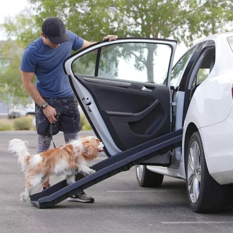Bituxx Rampa Kładka Dla Psów do samochodu Składana Przenośna 90kg Ergonomiczna Bituxx Rampa Kładka Dla Psów do samochodu Składana Przenośna 90kg Ergonomiczna