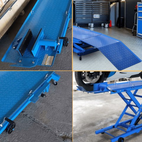 E-hurtownia Podnosnik motocyklowy platformowy platforma 364 kg rampa serwisowa 21-78 cm E-hurtownia Podnosnik motocyklowy platformowy platforma 364 kg rampa serwisowa 21-78 cm