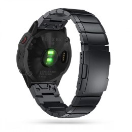 4kom.pl Bransoleta stalowa Steelband do Garmin Fenix 3 / 5X / 3HR / 5X Plus / 6X / 6X PRO / 7X Black