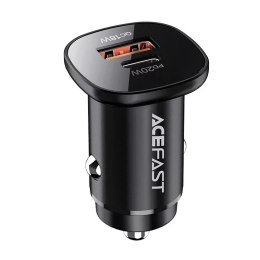 Acefast Acefast ładowarka samochodowa 38W USB Typ C / USB, PPS, Power Delivery, Quick Charge 3.0, AFC, FCP czarny (B1 black)