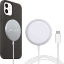 Alogy Ładowarka indukcyjna do iPhone 12/13/14/15/16 PRO / MAX/ MINI/ ULTRA Alogy do MagSafe bezprzewodowa 20W Biała