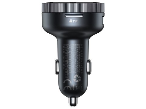 Baseus Ładowarka samochodowa transmiter FM Baseus Enjoy Car Charger 3.4A Czarna Baseus Ładowarka samochodowa transmiter FM Baseus Enjoy Car Charger 3.4A Czarna