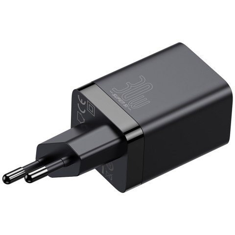 Baseus Ładowarka sieciowa Baseus Super Si Pro Quick Charger USB + USB-C QC 3.0 PD 30W Czarna Baseus Ładowarka sieciowa Baseus Super Si Pro Quick Charger USB + USB-C QC 3.0 PD 30W Czarna