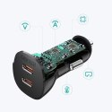 Choetech Choetech ładowarka samochodowa 2x USB Typ C Quick Charge Power Delivery 40W FCP AFC czarny (TC0008)
