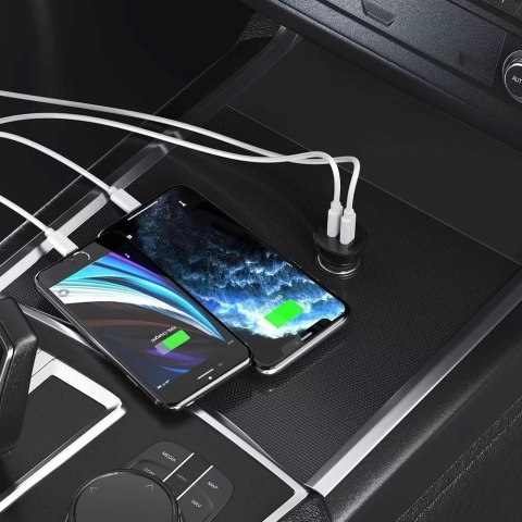 Choetech Choetech ładowarka samochodowa 2x USB Typ C Quick Charge Power Delivery 40W FCP AFC czarny (TC0008) Choetech Choetech ładowarka samochodowa 2x USB Typ C Quick Charge Power Delivery 40W FCP AFC czarny (TC0008)