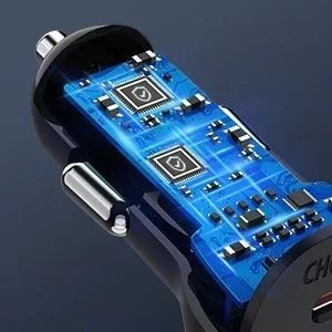 Choetech Choetech ładowarka samochodowa 2x USB Typ C Quick Charge Power Delivery 40W FCP AFC czarny (TC0008) Choetech Choetech ładowarka samochodowa 2x USB Typ C Quick Charge Power Delivery 40W FCP AFC czarny (TC0008)