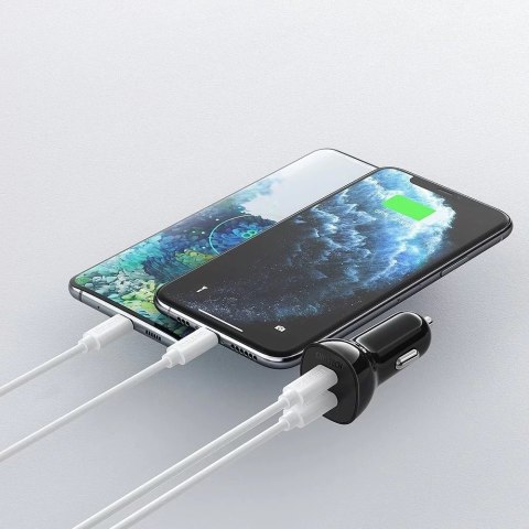 Choetech Choetech ładowarka samochodowa 2x USB Typ C Quick Charge Power Delivery 40W FCP AFC czarny (TC0008) Choetech Choetech ładowarka samochodowa 2x USB Typ C Quick Charge Power Delivery 40W FCP AFC czarny (TC0008)