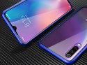 Dr. Fit Etui magnetyczne szklane Dr.Fit dwustronne do Xiaomi Mi 9 Niebieskie