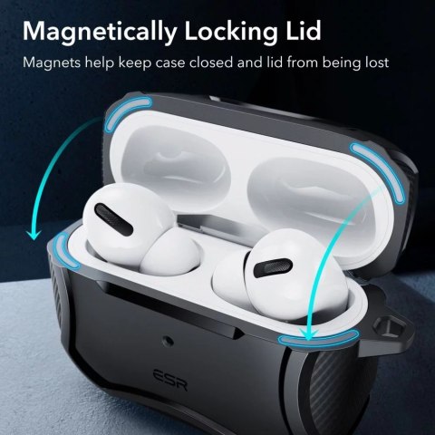 ESR Etui ESR Cyber Armor HaloLock MagSafe do Apple AirPods Pro 1 / 2 Black ESR Etui ESR Cyber Armor HaloLock MagSafe do Apple AirPods Pro 1 / 2 Black