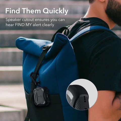ESR Etui ESR Cyber Armor HaloLock MagSafe do Apple AirPods Pro 1 / 2 Black ESR Etui ESR Cyber Armor HaloLock MagSafe do Apple AirPods Pro 1 / 2 Black