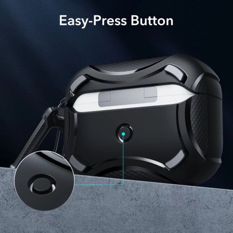 ESR Etui ESR Cyber Armor HaloLock MagSafe do Apple AirPods Pro 1 / 2 Black ESR Etui ESR Cyber Armor HaloLock MagSafe do Apple AirPods Pro 1 / 2 Black