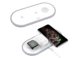 Hoco Case Ładowarka indukcyjna Qi 3w1 HOCO CW24 3IN1 do iPhone/AirPods/Watch White