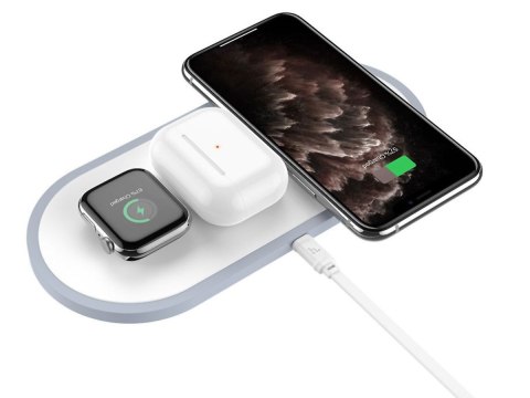 Hoco Case Ładowarka indukcyjna Qi 3w1 HOCO CW24 3IN1 do iPhone/AirPods/Watch White Hoco Case Ładowarka indukcyjna Qi 3w1 HOCO CW24 3IN1 do iPhone/AirPods/Watch White