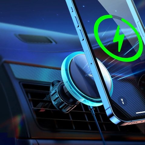 Joyroom Joyroom samochodowy uchwyt magnetyczny bezprzewodowa indukcyjna ładowarka Qi 15W (kompatybilna z MagSafe do iPhone) na kratkę na Joyroom Joyroom samochodowy uchwyt magnetyczny bezprzewodowa indukcyjna ładowarka Qi 15W (kompatybilna z MagSafe do iPhone) na kratkę na