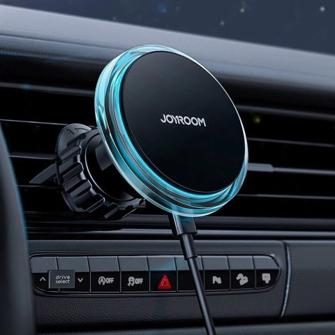 Joyroom Joyroom samochodowy uchwyt magnetyczny bezprzewodowa indukcyjna ładowarka Qi 15W (kompatybilna z MagSafe do iPhone) na kratkę na Joyroom Joyroom samochodowy uchwyt magnetyczny bezprzewodowa indukcyjna ładowarka Qi 15W (kompatybilna z MagSafe do iPhone) na kratkę na