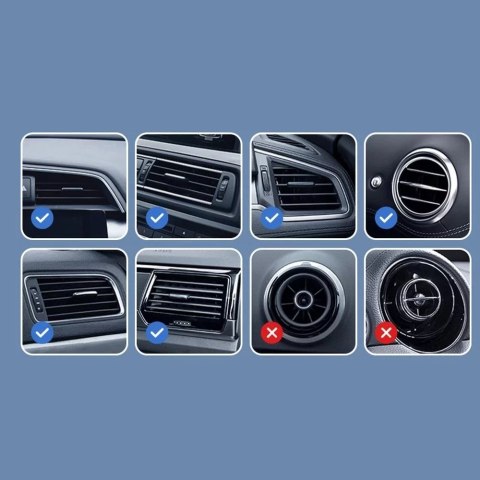 Joyroom Joyroom samochodowy uchwyt magnetyczny bezprzewodowa indukcyjna ładowarka Qi 15W (kompatybilna z MagSafe do iPhone) na kratkę na Joyroom Joyroom samochodowy uchwyt magnetyczny bezprzewodowa indukcyjna ładowarka Qi 15W (kompatybilna z MagSafe do iPhone) na kratkę na