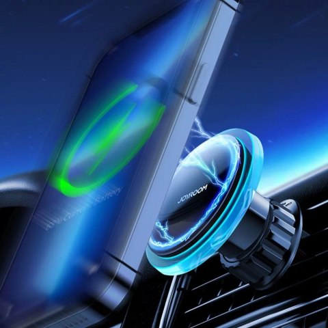 Joyroom Joyroom samochodowy uchwyt magnetyczny bezprzewodowa indukcyjna ładowarka Qi 15W (kompatybilna z MagSafe do iPhone) na kratkę na Joyroom Joyroom samochodowy uchwyt magnetyczny bezprzewodowa indukcyjna ładowarka Qi 15W (kompatybilna z MagSafe do iPhone) na kratkę na