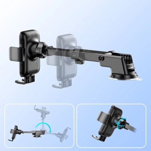 Joyroom Joyroom uchwyt samochodowy z ładowarką bezprzewodową 15W na kokpit deskę rozdzielczą czarny (JR-ZS245) Joyroom Joyroom uchwyt samochodowy z ładowarką bezprzewodową 15W na kokpit deskę rozdzielczą czarny (JR-ZS245)