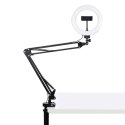Puluz Puluz Lampa pierścieniowa / statyw biurkowy na klips LED 20 cm vlog / stream na telefon PKT3089B