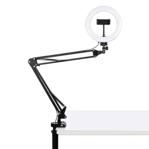 Puluz Puluz Lampa pierścieniowa / statyw biurkowy na klips LED 20 cm vlog / stream na telefon PKT3089B Puluz Puluz Lampa pierścieniowa / statyw biurkowy na klips LED 20 cm vlog / stream na telefon PKT3089B