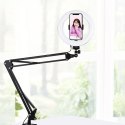 Puluz Puluz Lampa pierścieniowa / statyw biurkowy na klips LED 20 cm vlog / stream na telefon PKT3089B