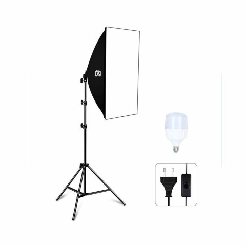 Puluz Zestaw studyjny Softbox LED Puluz 50x70cm, statyw, żarówka LED 1 szt PU5070EU Puluz Zestaw studyjny Softbox LED Puluz 50x70cm, statyw, żarówka LED 1 szt PU5070EU