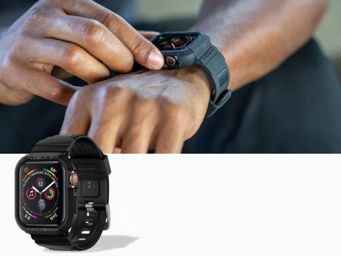 Spigen Etui Spigen Rugged Armor Pro do Apple Watch Series 4/5/6/SE 44mm / Watch 7 45mm Black Spigen Etui Spigen Rugged Armor Pro do Apple Watch Series 4/5/6/SE 44mm / Watch 7 45mm Black