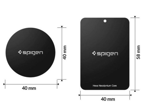 Spigen Spigen Kuel Metal Plates 4x Mocne blaszki do uchwytów Black Spigen Spigen Kuel Metal Plates 4x Mocne blaszki do uchwytów Black