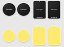 Spigen Spigen Kuel Metal Plates 4x Mocne blaszki do uchwytów Black
