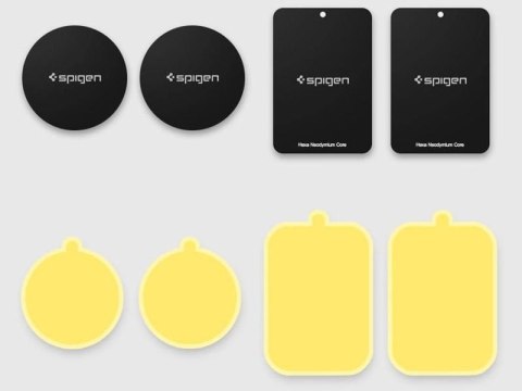 Spigen Spigen Kuel Metal Plates 4x Mocne blaszki do uchwytów Black Spigen Spigen Kuel Metal Plates 4x Mocne blaszki do uchwytów Black