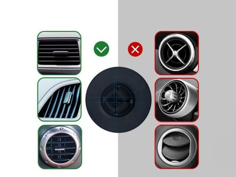 Spigen Uchwyt samochodowy Spigen Kuel QS11 magnetyczny do kratki black Spigen Uchwyt samochodowy Spigen Kuel QS11 magnetyczny do kratki black