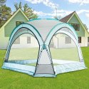 Bituxx Namiot domek ogrodowy 3.5x3.5m błękitny UV ściany moskitiera