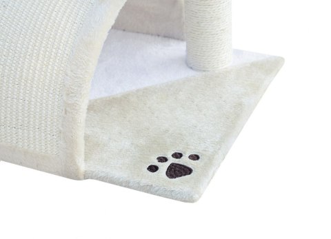 Bituxx Drapak dla kota Legowisko+Budka biało-beżowy 43cm Bituxx Drapak dla kota Legowisko+Budka biało-beżowy 43cm