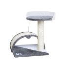 Bituxx Drapak dla kota Legowisko+Budka biało-siwy 43cm
