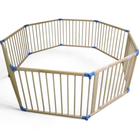 Bituxx Drewniany Kojec dla Dziecka Ø150 cm Naturalne Drewno Bezpieczny i Stabilny Bituxx Drewniany Kojec dla Dziecka Ø150 cm Naturalne Drewno Bezpieczny i Stabilny