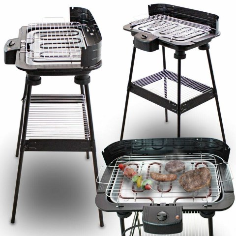 Bituxx Grill elektryczny bezdymny 2000 w do domu i na balkon duża powierzchnia Bituxx Grill elektryczny bezdymny 2000 w do domu i na balkon duża powierzchnia